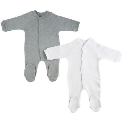 Bambini LS-0647M Sleep & Play, White & Grey - Medium - 2 per Pack