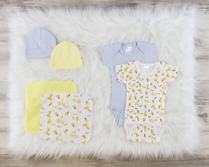 Bambini LS-0543NB Layette Baby Clothes Set, Blue & Yellow - Newborn