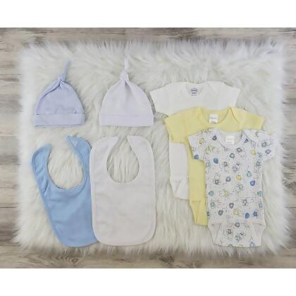 Bambini LS-0567L Layette Baby Clothes Set - White, Pink & Yellow - Large - Pack of 3