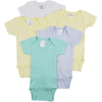 Bambini CS-0300M Short Sleeve One Piece, White & Yellow - Medium