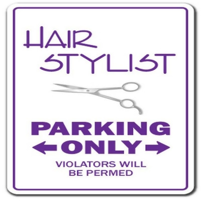 SignMission Z-1320-Hair 20 in. Hair Stylist Sign - Parking Salon Dresser Barber Manicure Wig Toupee 