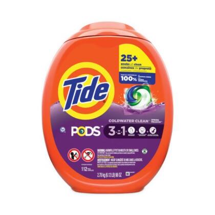 Procter & Gamble PGC03250 Detergent Pods, Small - Case of 112 - 4 per Case 