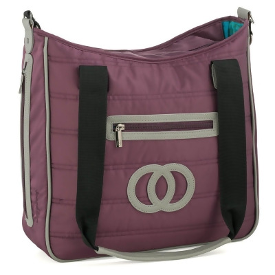 Quilted Diaper Bag - Eggplant 
