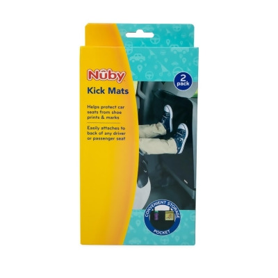 Nuby Kick Mats with Storage Compartment, Black - 2 Per Pack - Case of 24 