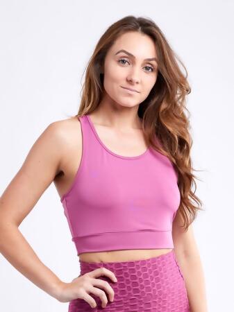 Racerback Lightweight Training Crop Tank Top Rose Dust Small Medium