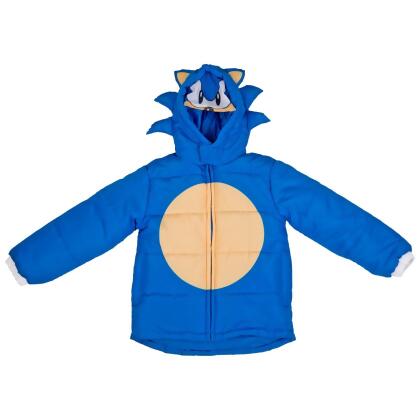 Sonic 856827-size4 Sonic the Hedgehog Costume Puffy Kids Jacket - Size 4