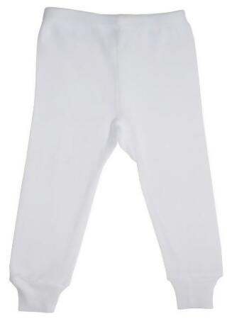 Bambini 220 S Rib Knit White Long Pants- Small