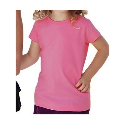 Rabbit Skins 3316 Toddler Girls Fine Jersey T-Shirt- Raspberry - Size 5 By 6 