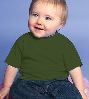Rabbit Skins 3401 Infant Cotton T-Shirt- Military Green- Size - 6