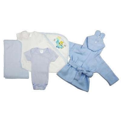 Bambini NC-0946 Boys 7 Piece Layette Baby Clothes Set, White & Blue - Newborn 