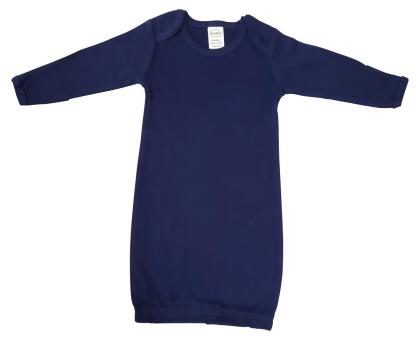 Bambini NC-0875 Unisex Newborn Baby Gown Set, White & Navy