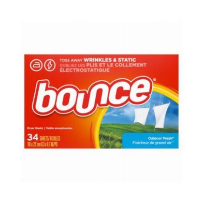 Procter & Gamble 118570 Bounce Fresh Dryer Sheets, 34 Count - Pack of 12 