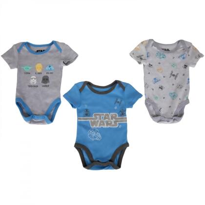 Star Wars 849820-6-9months Star Wars Iconic Symbols Infant Bodysuit Set - 6-9 Months - Pack of 3