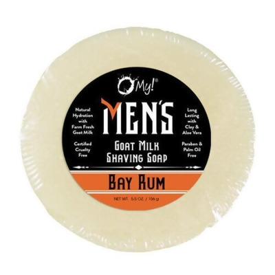 O My 708254 5.5 oz Bay Rum Shave Soap Puck 