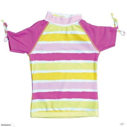 Banz S13RS-SS-4 2013 Short Sleeve Rash Top, Sun Blossom Stripe - Size 4