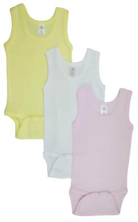 Bambini 108NB Boys Tank Top, Pink & Yellow & White - Newborn