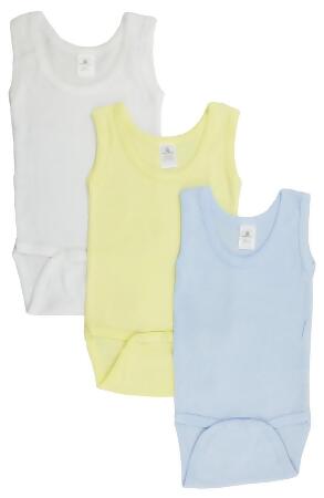 Bambini 107NB Boys Tank Top, Blue & Yellow & White - Newborn