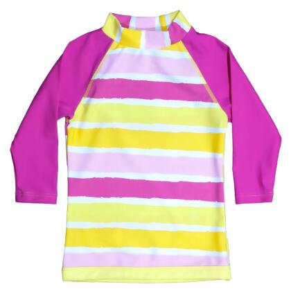 Banz S13RL-SS-00 2013 Long Sleeve Rash Top, Sun Blossom Stripe - Size 00