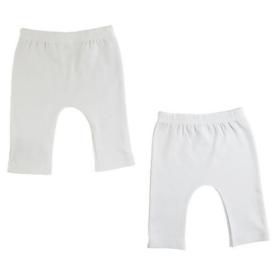 Bambini CS-0544S Infant Pants, White - Small - Pack of 2 