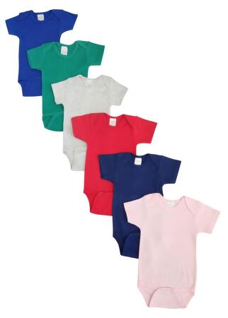 Bambini NC-0462M Baby Girl 6 Piece Onezies Bodysuit, Multi Color - Medium