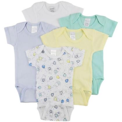 Bambini CS-0269L Short Sleeve One Piece, White - Large