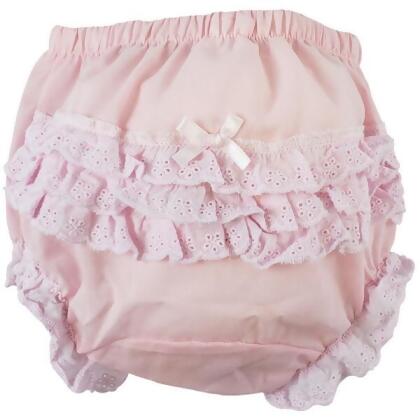 Bambini 600.P.NB Girls Cottonpoly Fancy Pants, Pink - Newborn