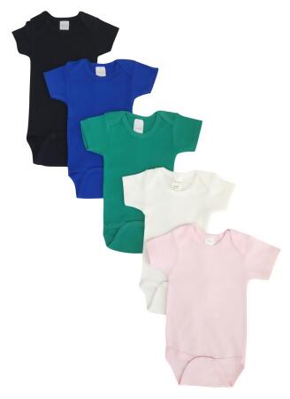Bambini NC-0455S Baby Girl 5 Piece Onezies Bodysuit, Multi Color - Small