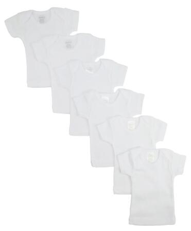 CS-055NB-055NB Short Sleeve Lap Tee, White - Newborn