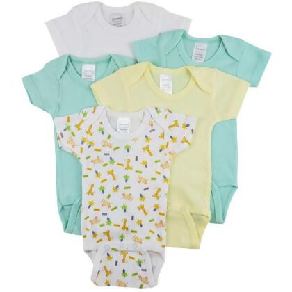 Bambini CS-0267S Short Sleeve One Piece, White - Small
