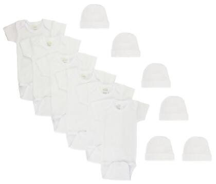 Bambini NC-0556L Unisex Baby 12 Piece Layette Sets, White - Large