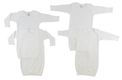 Bambini CS-0080 Infant Gowns, White - Newborn - 3 per Pack