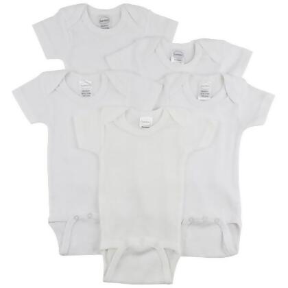 Bambini CS-0287S Short Sleeve One Piece, White - Small