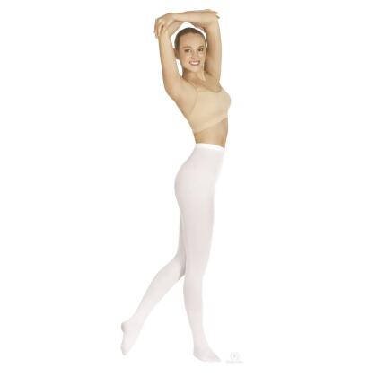 Intimates Adult Non-Run Footed Tights, White - 2XL