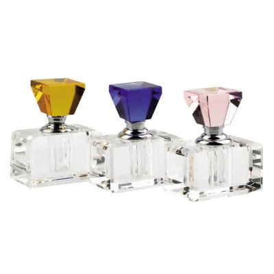HomeRoots 375915 Rainbow Crystal Perfume Bottle Set, 3 Piece 