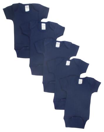 LS-0192 Bodysuit, Navy - Newborn - Pack of 5