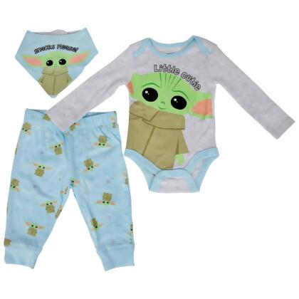 Star Wars 822794-3-6months The Child Grogu Little Cutie Infant Bodysuit Set, 3-6 Months - 3 Piece