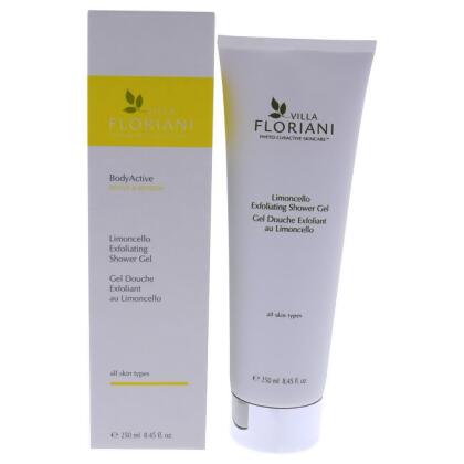 Villa Floriani I0107020 8.45 oz BodyActive Exfoliating Shower Gel for Womens, Limoncello