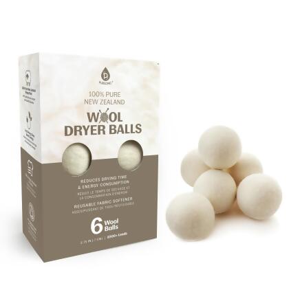 Pursonic WDB6 100 Percent New Zealand Wool Dryer Balls, Pack of 6 