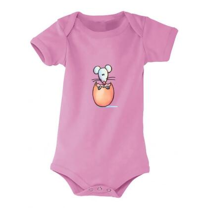 Supportershop SUP549 Mouse Baby Bodysuit, Pink - 12-18 Months