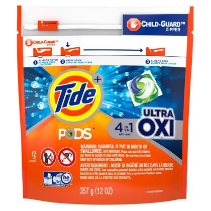 Tide Oxi Original Scent Laundry Detergent Pod - Pack of 6, 12 per Pack 