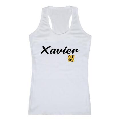 W Republic 557-481-WHT-03 Xavier University of Louisiana Script Tank Top, White - Large 