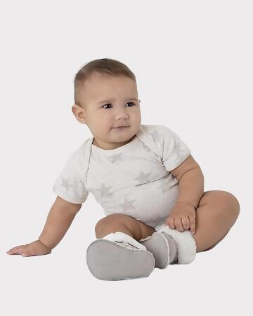 Code Five B04738504 Infant Star Print Bodysuit, Smoke Star - 18 Months