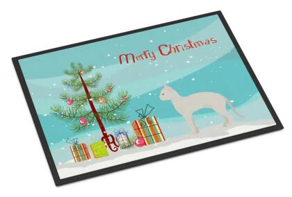 24 x 36 in. German Rex No.3 Cat Merry Christmas Indoor or Outdoor Mat 