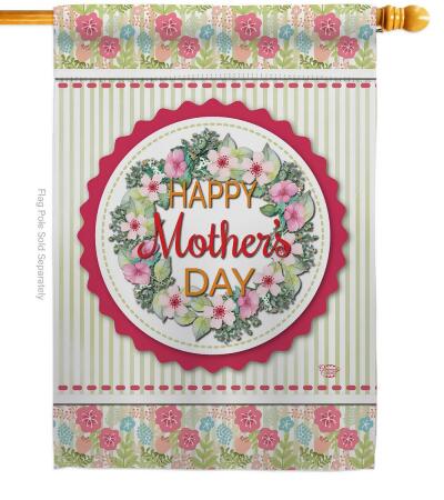Sweet Mothers Day Family Mother 28 x 40 in. Double-Sided Decorative Vertical House Flags for Decoration Banner Garden Yard Gift 