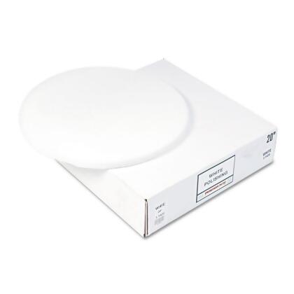 12 in. Standard Polishing Floor Pads - White - 5 Per Case 