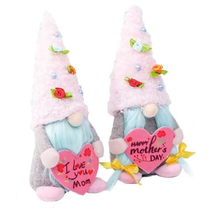 8 in. Mothers Day Gnomes - Set of 2 