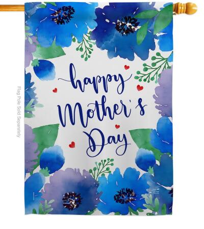 Royal Floral Mothers Day Family Mother 28 x 40 in. Double-Sided Decorative Vertical House Flags for Decoration Banner Garden Yard Gift 