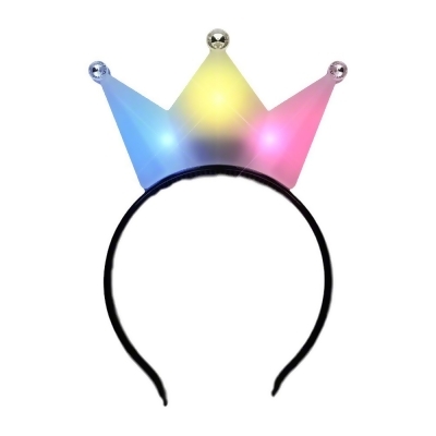 3 Jeweled Multicolor Princess Crown Headbands 
