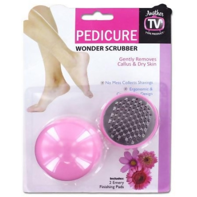 Pedicure Foot Scrubber Case Of 24 - Silver Pink 