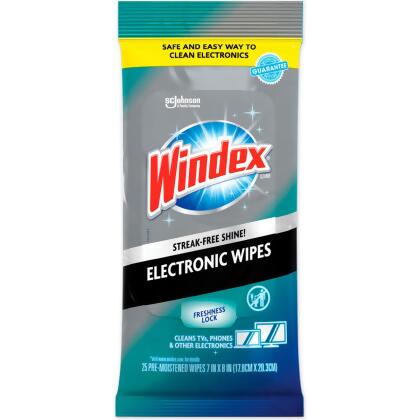 Windex Electronics Cleaner - 25 Wipes, 12 Packs per Case 
